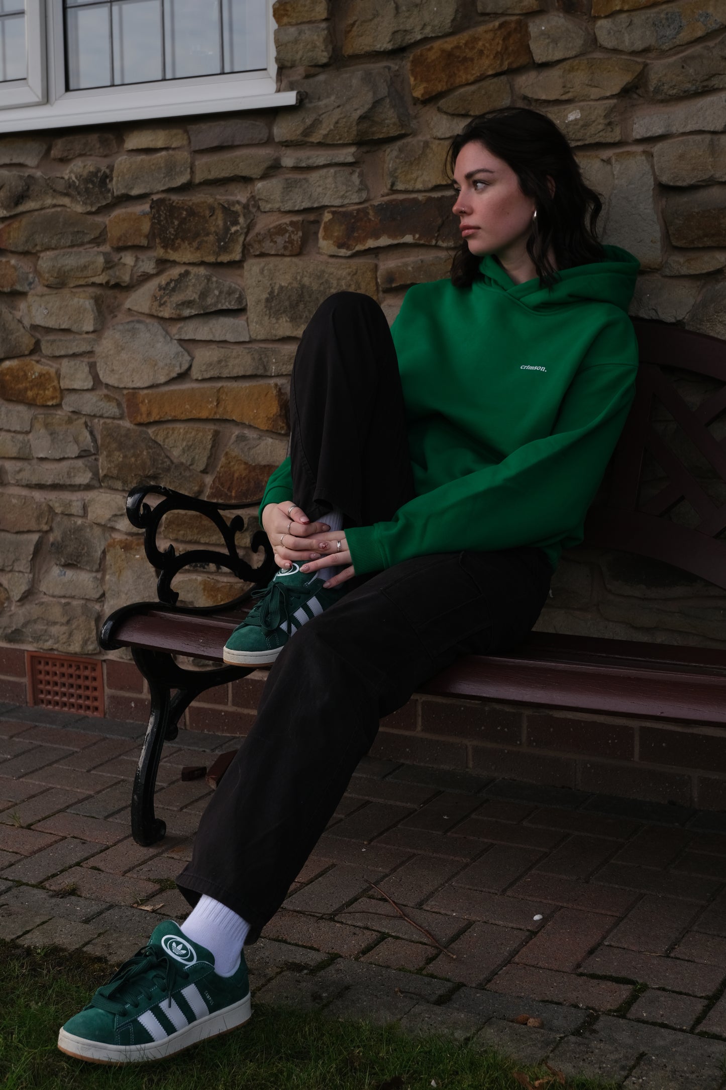 Crimson Classic Hoodie - Retro Green